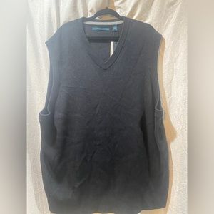 Perry Ellis Big and Tall Men’s Black Sweater Vest - Size 3x - New With Tags